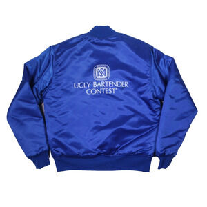1988 1989 Patricks Pub Ugly Bartender Contest Multiple Sclerosis Satin Jacket~ M